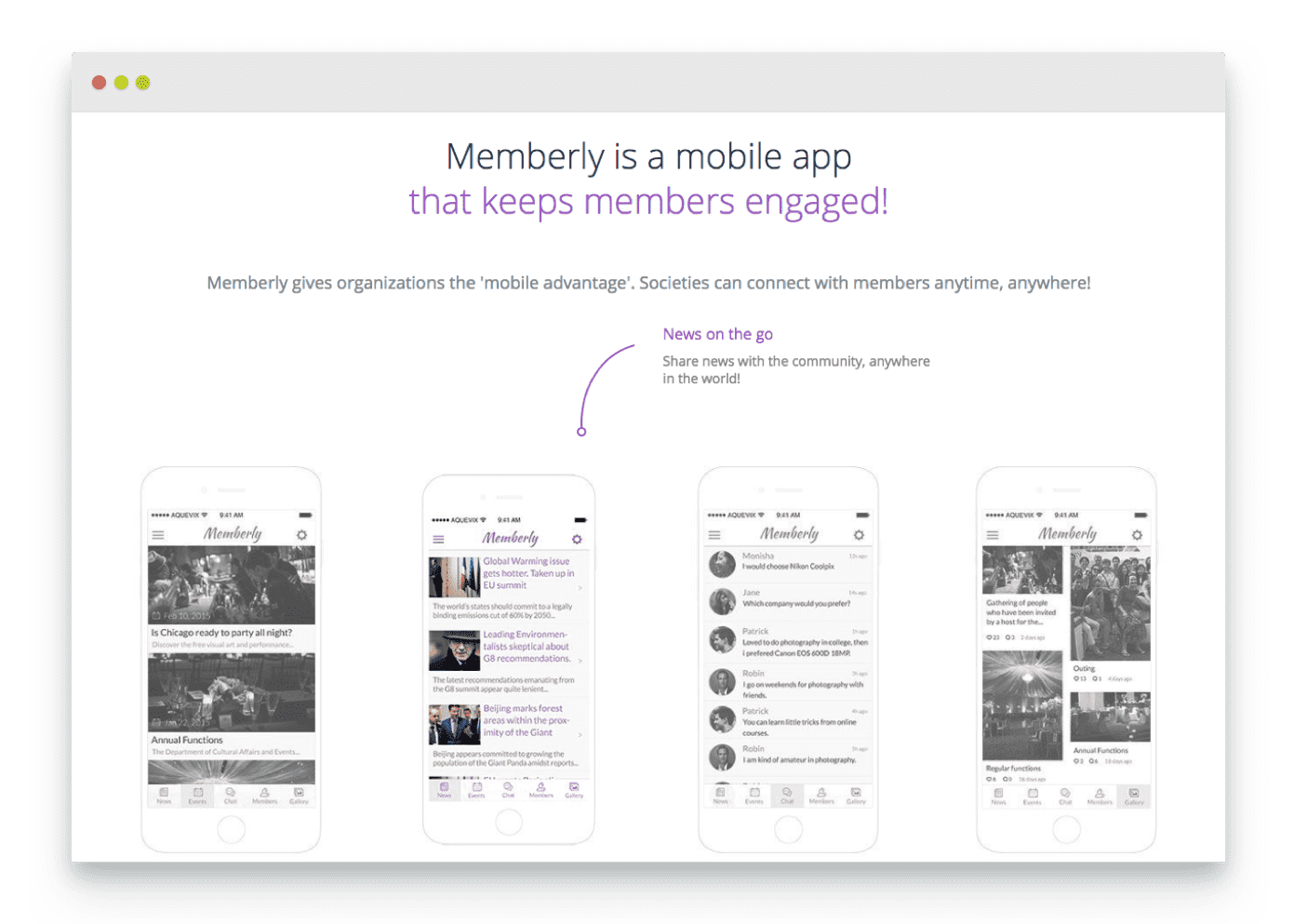 Memberly dashboard